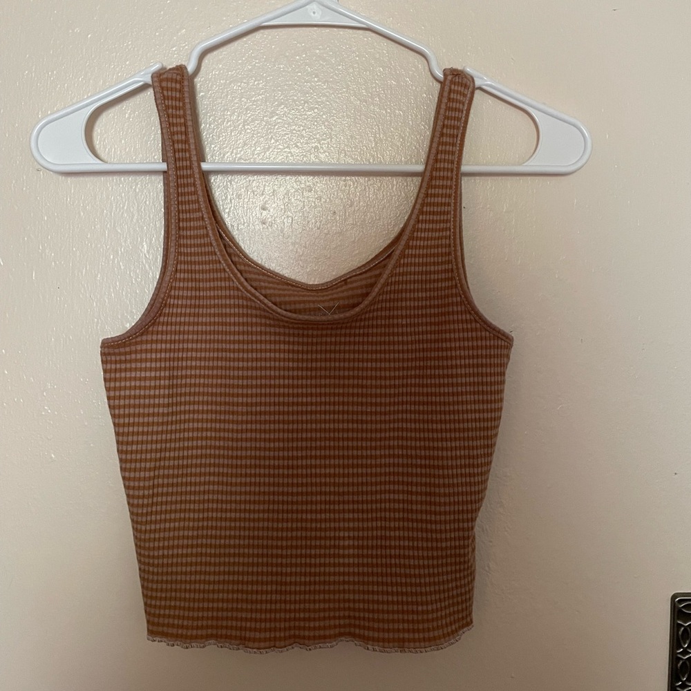 pacsun basics plaid tank sz sm